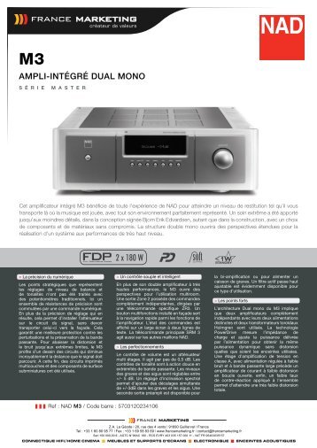 Fiche Technique NAD M3.pdf - France Marketing