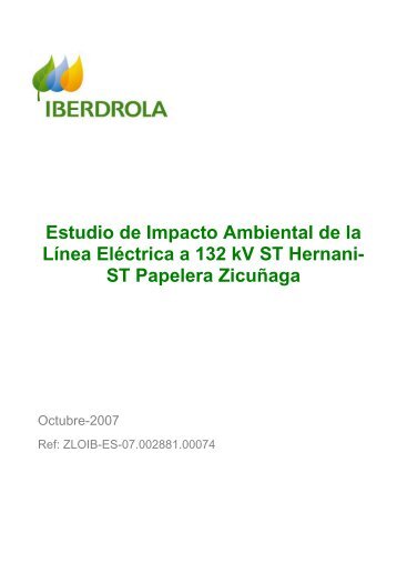 Estudio de Impacto Ambiental - Gazteaukera - Euskadi.net