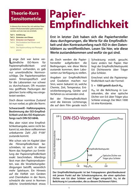 Teil 3: Eintesten von Papieren - Fotoespresso