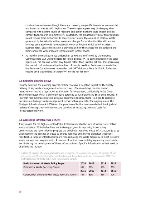 Waste Management in Ireland: Benchmarking Analysis and ... - Forfás