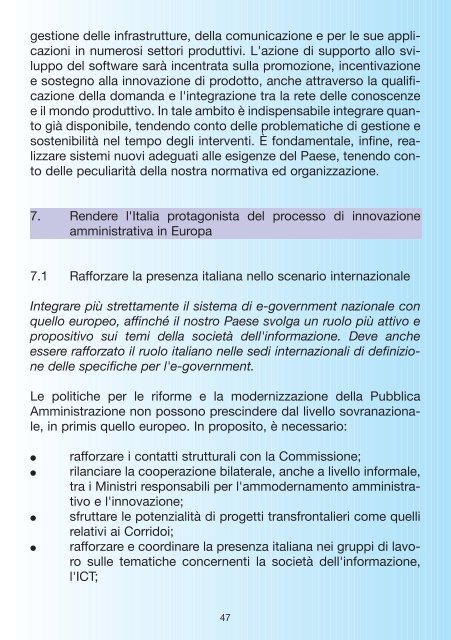 verso il sistema nazionale di e-government linee strategiche