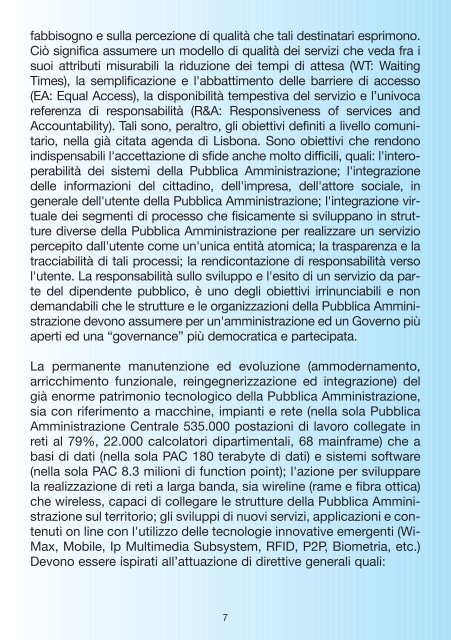 verso il sistema nazionale di e-government linee strategiche