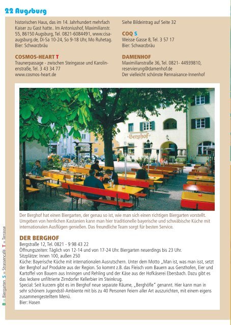 Biergarten-Guide Neue Szene Augsburg 2013