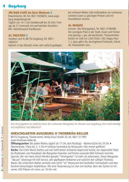 Biergarten-Guide Neue Szene Augsburg 2013