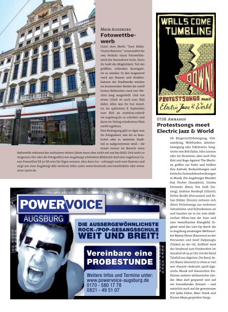 Stadtmagazin Neue Szene Augsburg 2013-08