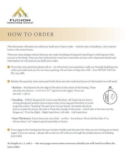 How To Order Fusion Hardware Group