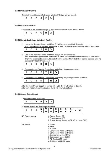 PDS4203-04 RS232 Protocol.pdf - Fujitsu General UK