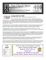 Living Into Our Faith - The First Congregational Church