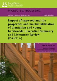 Impact of sapwood and the properties and market utilisation of ...