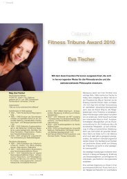 Österreich Fitness Tribune Award 2010 für Eva Tischer
