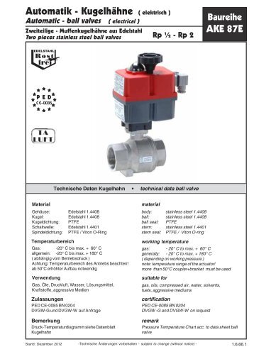 Datenblatt Automatik-Kugelhahn_AKE87E - G. Bee GmbH