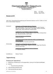 22. Gemeindevertretungssitzung (70 KB) - .PDF - Gemeinde Gaschurn