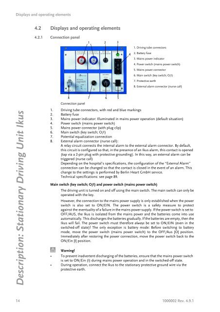 Instructions for use: Ikus - Berlin Heart