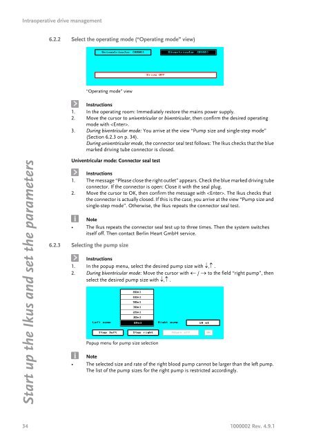 Instructions for use: Ikus - Berlin Heart