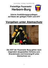 Vorgehen unter Atemschutz - Freiwillige Feuerwehr Burg