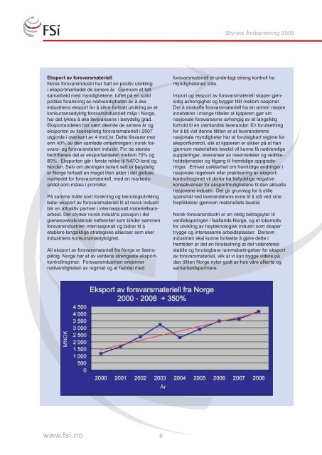 Styrets Årsberetning 2009 - FSi