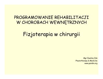 Fizjoterapia w chirurgii - Pandm