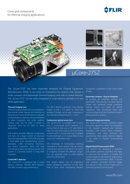 µCore-275Z - Flir Systems