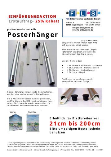 Posterhänger - FLS Bildsysteme Vertriebs GmbH