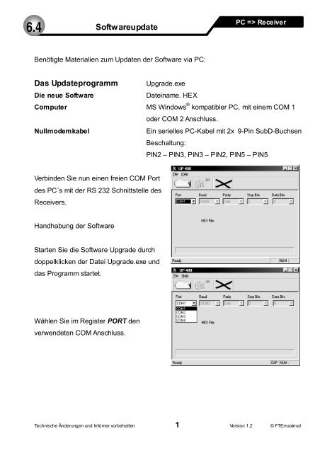 Softwareupdate - FTE Maximal