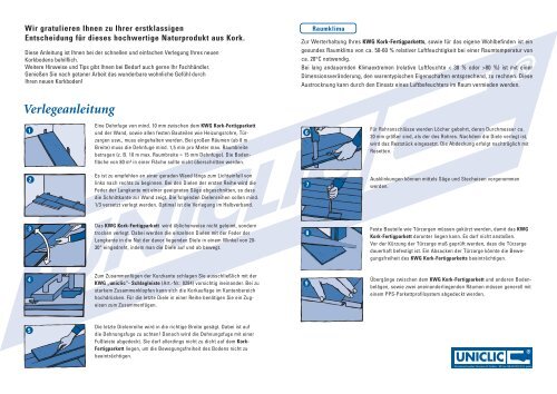 Uniclic Verlegeanleitung - Kwg