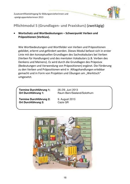 Schulungskatalog Schweiz 2013 - Frühkindliche Bildung in der ...