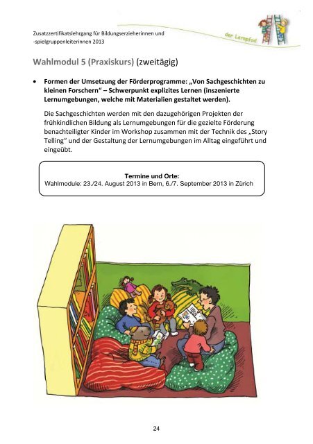 Schulungskatalog Schweiz 2013 - Frühkindliche Bildung in der ...