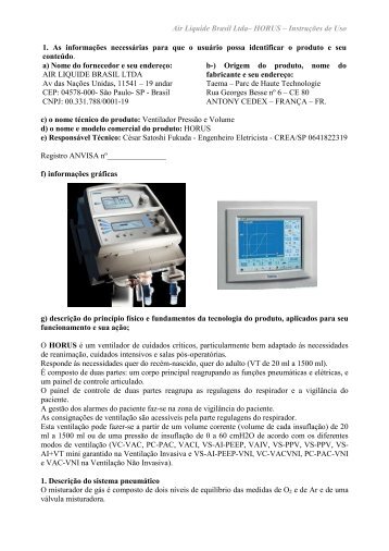 Air Liquide_HORUS_Manual Clinico_ANVISA.pdf - FisioCare
