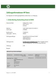 Zahlungsinformationen HP Store - HP - Schweiz
