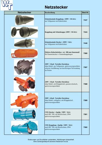 Netzstecker 220-400 Voltkabel - Gartengeraeteprofi.de