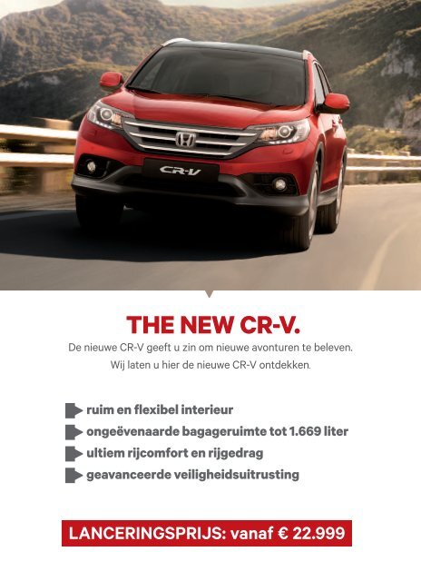 De nieuwe Honda CR-V nu bij uw Honda-verdeler!