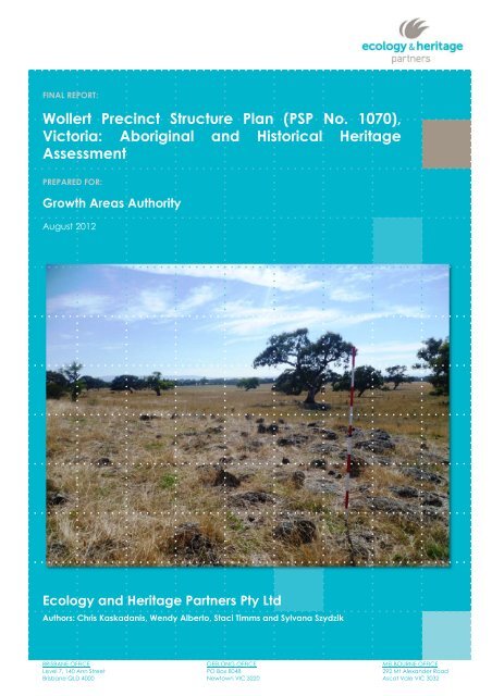 Aboriginal Cultural Heritage Sensitivity Map Aboriginal And Historical Heritage Assessment - Growth Areas ...
