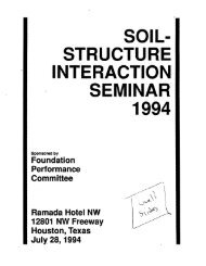 Soil-Structure Interaction Seminar - Foundation Performance ...