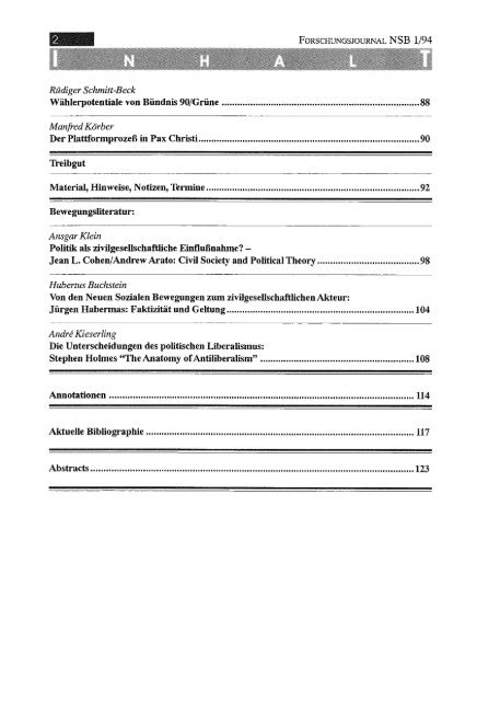 Vollversion (6.21 MB) - Forschungsjournal Neue Soziale Bewegungen