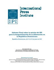 Informe Final sobre la misión del IPI para la despenalización de la ...