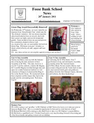 28th January 2011 Newsletter - Fosse Bank School