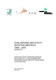 evaluierung der kti/cti initiative medtech 1998 – 2003 - fteval
