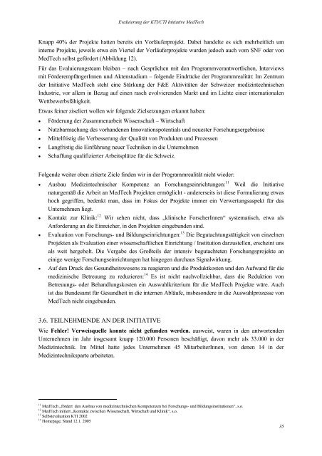 evaluierung der kti/cti initiative medtech 1998 – 2003 - fteval