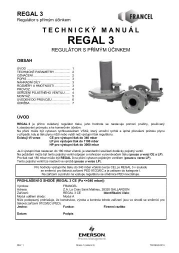 REGAL 3 - GAS-HUTIRA SKUTEČ sro