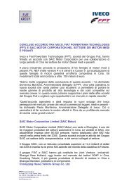 Comunicato Stampa Fiat - FPT Industrial SpA
