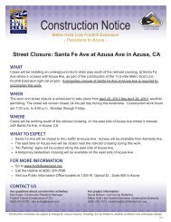 Construction Notice - Metro Gold Line