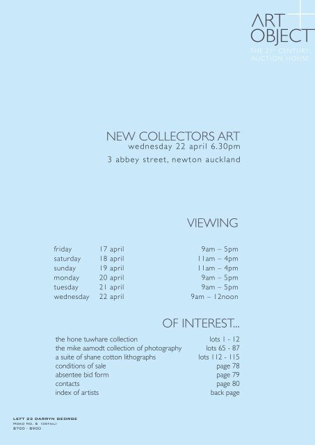 Download PDF catalogue - Art+Object