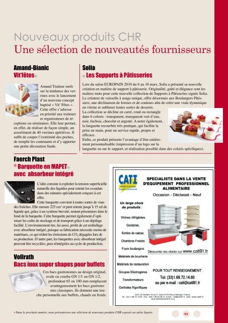 CES FREINS QUI PLOMBENT L'INDUSTRIE - FOOD MAGAZINE