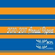 2011 Annual Report - Foundation for Baltimore County Public Library