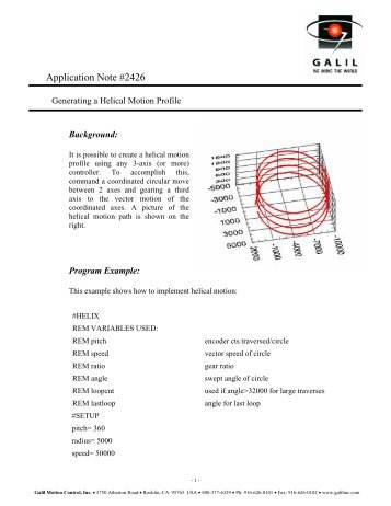 Application Note #2426 - Galil