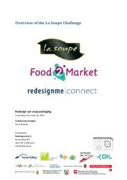 overview of the LASOUPE Challenge - Food2Market