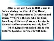 After Jesus was born in Bethlehem in Judea, during the time of King ...