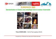 Présentation Europack 2005 GALIA