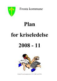 Plan for kriseledelse - Frosta kommune