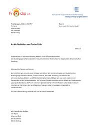 An die Redaktion von Florian ZuSa